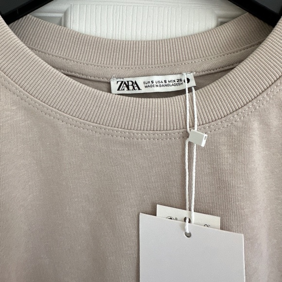 NWT, Zara Set, Cotton Top and Cotton Tied Pants, Sand/Beige, Small - Picture 8 of 10